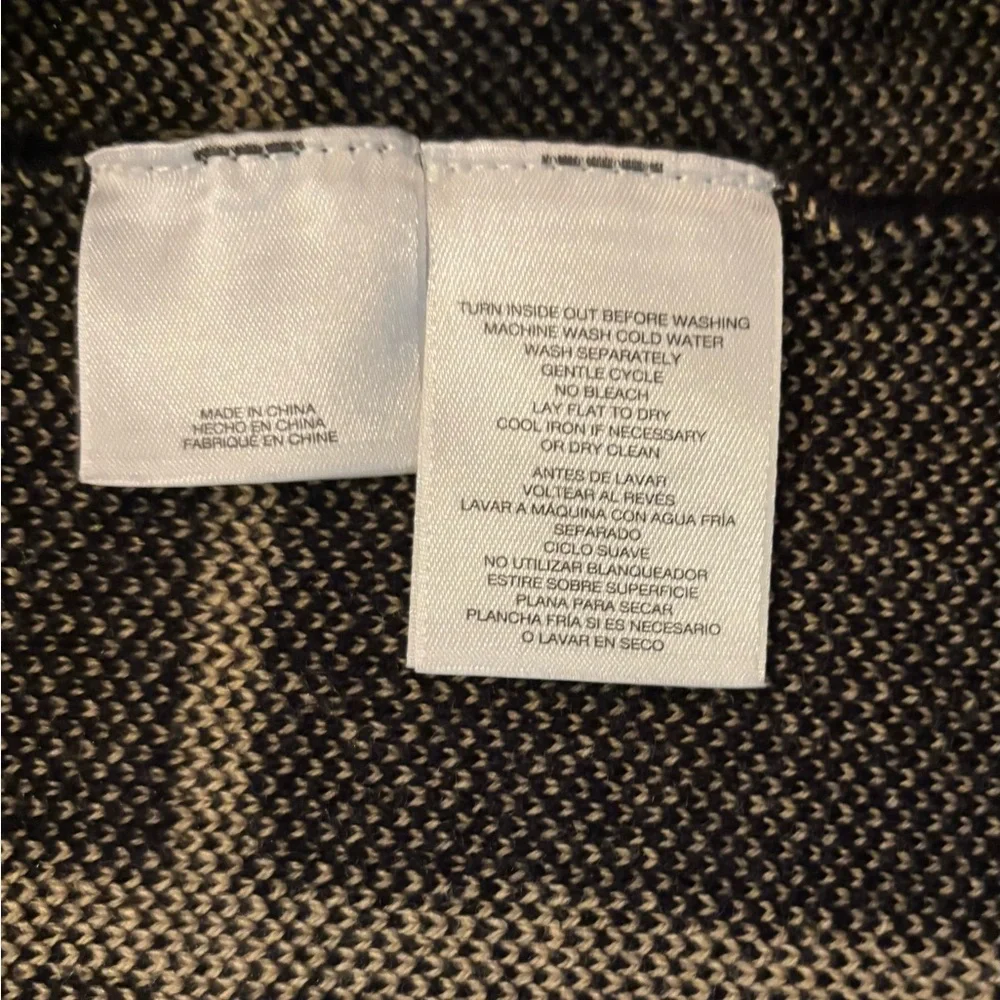 Anne Klein Black and tan sweater coat - Picture 5 of 5